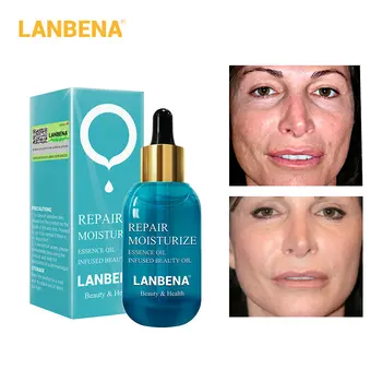 LANBENA face Serum Fiole Ulei Esențial Ser Facial de Albire Fermitate crema Hidratanta Acid Hialuronic cu Aur de 24K Ser de Îngrijire a Pielii