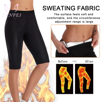 LANFEI de Slabit Sauna Costume de trening, Termo Legging Trimmer Pantaloni Femei de Ardere a Grasimilor Vesta Topuri Talie Antrenor Formatorii Corpului Shapewear