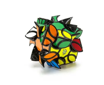 LanLan de Floarea-soarelui Magic Cube 3x3 profesionale Negru Autocolante Cubo Magico Joc de Puzzle de Floarea-Jucarii Educative Pentru Copii