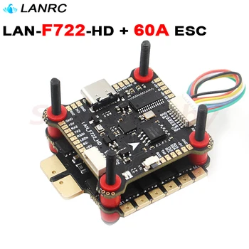 LANRC LAN-F722-HD Zbor Controller FC cu 60A 4in1 32 Bit ESC de Control al Vitezei Turn Stivă 3-6S Lipo BetaFlight OSD Pentru RC Drone