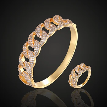 Lanruisha brand de lux micro deschide setare zircon lanț stil brățară cu inel clasic brățară moda bijuterii pentru toată lumea
