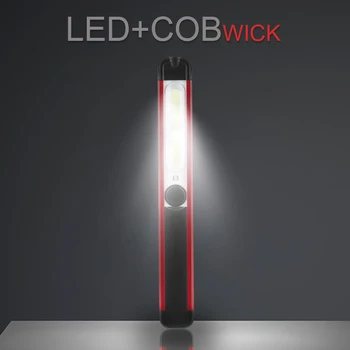 Lanterna LED-uri COB Lampă Felinar Camping în aer liber de Iluminat Reîncărcabilă Munca Lanterna USB de Încărcare Magnet Puternic Coajă de Metal rezistent la apa