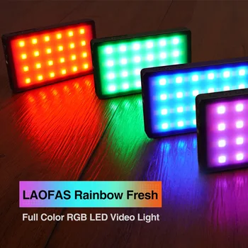LAOFAS Curcubeu Proaspete RGB 2500K-8500K Video Mini LED Portabil Plin de Culoare de Lumină Lumina de Umplere pentru aparat de Fotografiat de Fotografiere Studio