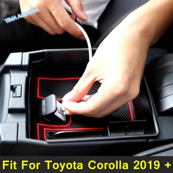 Lapetus Auto Styling Control Central De Stocare Palet Cotiera Cutie Container De Turnare Prin Acoperire Trim Fit Pentru Toyota Corolla 2019 - 2021