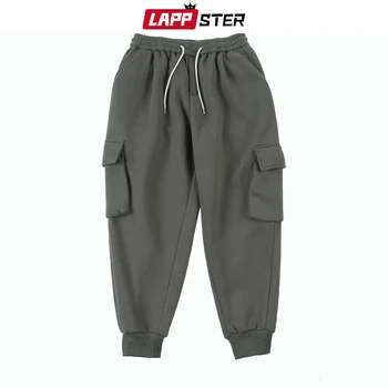 LAPPSTER Bărbați Fleece de Iarna Jogging Pantaloni 2020 Mens Gros Cald Japonez Streetwear pantaloni de Trening de sex Masculin Hip-Hop-coreean Piesa Pantaloni