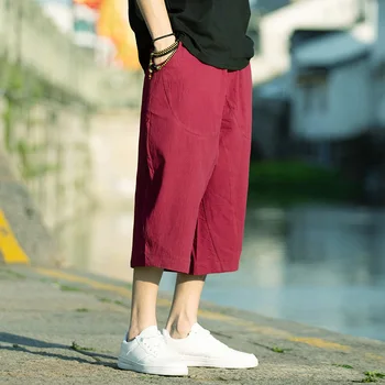 Largi De Bumbac Pantaloni Harem De Bărbați 2020 Coreean Epocă Solid Bărbați Femei Hip Hop Plus Size Wide Leg Pant Pantalone Homme Pantaloni