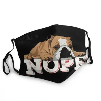Lavabil Bulldog Englez Spune Nu Gura Masca Câine De Companie Anti Ceata Praf Mască De Protecție Respiratorie Gura Mufla
