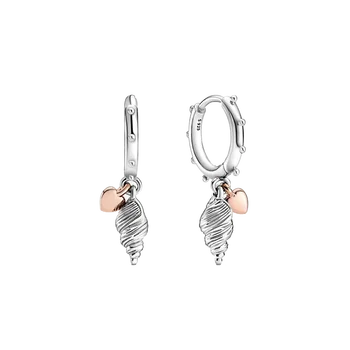 LByzHan 2020 Vara Noi Argint 925, Cercei Inima și Conch Shell Cercei se potrivesc Bratari Originale Femei Bijuterii DIY