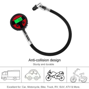 LCD Digital Presiunea Aerului în Anvelope Ecartament 200 PSI Mare Precizie de Monitorizare a Presiunii Instrumente de Tester pentru Masina de Motociclete Biciclete RV