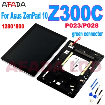 LCD pentru Asus ZenPad 10 Z300 Z300C Z300CL P023 Verde Conectori Z300CNL P01T Z300M P00C Display LCD Touch Screen Digitizer Cadru