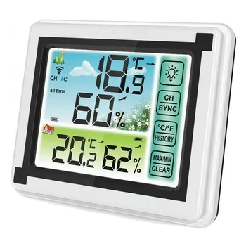 LCD Stație Meteo Digitală Termometru Higrometru Interior Exterior Dispozitiv de Monitorizare a Temperaturii _WK