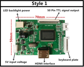 LCD TTL LVDS Controler de Bord HDMI VGA 2AV 50PIN pentru 7300101463 1024*600 Driver de Placa