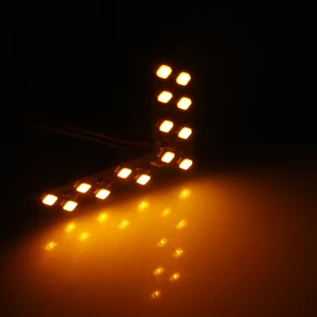 LEADTOPS 10buc/lot galben lumina de semnalizare săgeți de lumină 14 led-uri Pentru Masina Oglinda retrovizoare Indicator Clipește DI