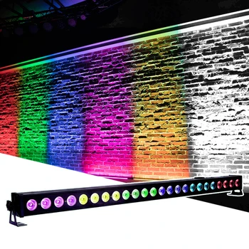 LED 24X4W 4IN1 RGBW Perete Spălare de Lumină DMX512 Par led Bar de Lumina DJ, Club Disco DMX Etapă de Partid Show Efect de Iluminat cu Fascicul de Spălare 2IN1