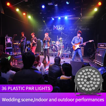 LED 36pcs Plastic Par Lumina KTV Bar, Disco DJ Nunta Etapa Lumina Vopsire LED-Raza de Control de Sunet Muzică de Scenă Lumina