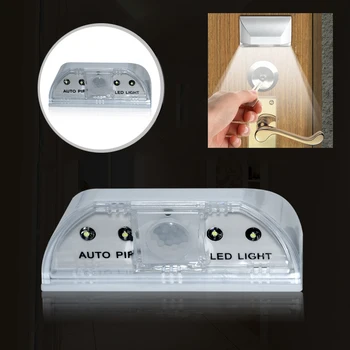 LED Blocare a Ușii Cabinetului de Inducție Lumina de Noapte Mici PIR Infrarosu IR Wireless Blocare Ușă Lampă Auto Senzor de Mișcare Cheii Lumina
