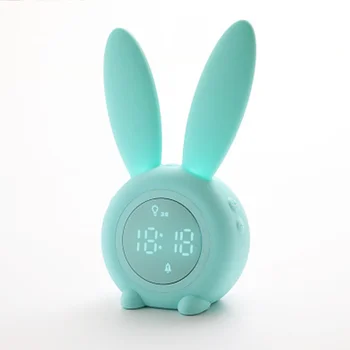 LED Ceas Deșteptător Bunny Ureche Ceas Digital Electronic Display LED de Control de Sunet Drăguț Iepure Noapte Lampa de Birou cu Ceas Decor Acasă Cadou