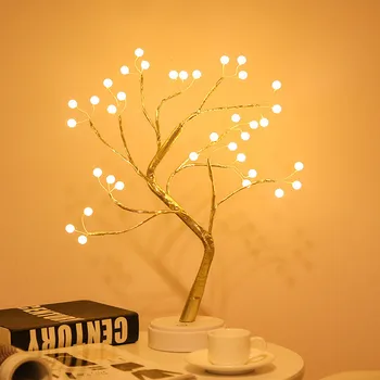 Led Copac Bonsai Gypsophila Lumina Lumina de Noapte LED-uri Lămpi În Camera De Lumina de Noapte pentru Copii Decor Nunta Usb Lampă de Masă Lumină