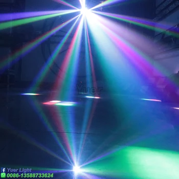 LED DMX Fascicul de Lumină RGBW cu Laser Stroboscop Disco DJ fața Locului Stadiul Efect de Iluminare Petrecere Bar, Club de Nunta Fluture de Lumină de Control de la Distanță