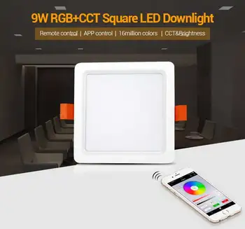 LED Downlight 9W RGB CCT Lumina Plafon WIFI 2.4 G Control de la Distanță De 16 Milioane de Culori Pătrat Reflector Lampă AC85-265V FUT064