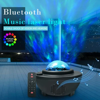 LED Laser Proiector Lumina Cerul Înstelat Apă Flutura Romantic USB Bluetooth Music Player de la Distanță și Sunet Lampa de Control pentru Petrecerea Cadou