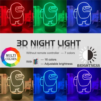 Led Lumina de Noapte Joc Printre Noi Lampă pentru Decor Dormitor Prieteni Cool Cadou de Ziua Printre Noi Coleg de Lumină Gadget Dropshipping