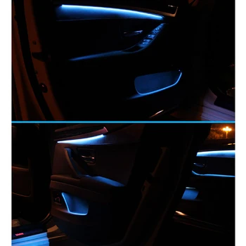 LED Lumini Ambientale Pentru BMW F10/F18 Seria 5 10-17 Interior Panou de Ușă Ornamente Decorative Lampa Atmosferă de Lumină Portocaliu și Albastru