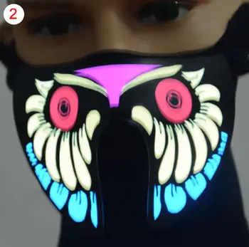 LED Luminos Intermitent Mască de Față Măști de Partid Aprinde Dans Halloween Cosplay