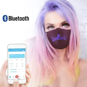 Led-Masca de Fata Display de Culoare Amestecat Mesaj Flexibile Led Panel 576 puncte Bluetooth Program Global de Limba pentru a Te Exprima