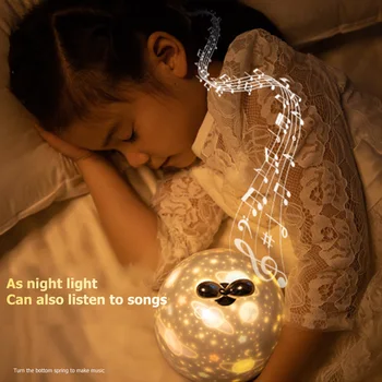 LED-Proiector de Stele, Luna Lumina de Noapte Cer Rotație Dormitor, Pepinieră Lampă Copii Cadou Dormitor pentru Copii Star Lampa de Noapte dropshipping