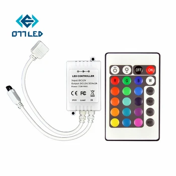 LED RGB Controller DC12V Mini 24 Cheie Telecomanda IR Pentru 3528 5050 RGB LED Strip Lumini RGBW luces condus con de control remoto