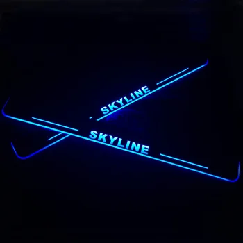 LED Scuff Placa Pedala de lumini portiera Pervazul Cale de Lumină Pentru Nissan Skyline R32 R33 R34 Acrilice Mișcare lămpi
