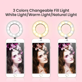 LED Selfie Inel de Lumina Leneș MobilePhone Suportul Flexibil, cu Braț Lung Fotografie ringlight Lampă cu LED-uri pentru Youtube un Video de pe Live