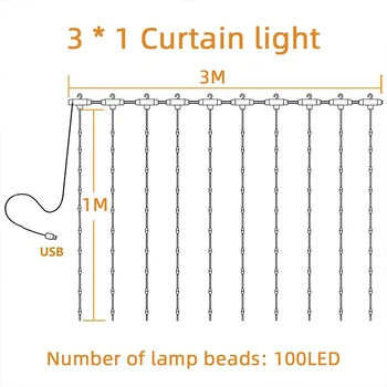 LED Sloi de gheață USB Bluetooth de la distanță ghirlandă perdea de lumini șir de Basm lumina de Craciun pentru Nunta acasă fereastră decor partidul de iluminat