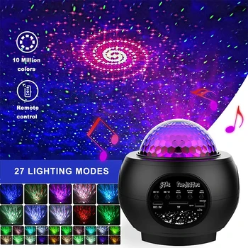 LED Star Proiector Lumina de Noapte Cu Difuzor Bluetooth USB Colorat Înstelat Proiector Music Player Decor Acasă Copii Cadou de Anul Nou