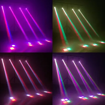 LED-uri cu Fascicul 10W RGBW la fața Locului se Deplasează Capul Lumini DMX Controller Pentru DJ Disco Petrecere de Crăciun Iluminat Scena stroboscoape Efect