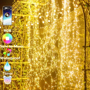 Led-uri de Crăciun Decorare Copac de Lumină Inteligent Bluetooth Șir LED Lumina de Control de la Distanță App Lumina Dropship Luminile de crăciun în Cameră Decor