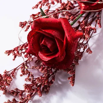 LED-uri de Frumusete Trandafir Rosu Floare Șir Lampa de Birou Lumina Romantic Ziua Îndrăgostiților Cadou de Nunta de Simulare Decor de Flori