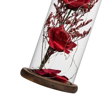 LED-uri de Frumusete Trandafir Rosu Floare Șir Lampa de Birou Lumina Romantic Ziua Îndrăgostiților Cadou de Nunta de Simulare Decor de Flori