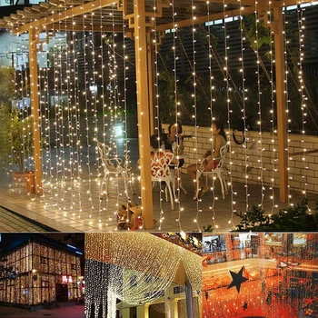 LED-uri Lumina de Crăciun 220V UE Sloi de gheață cascada Ghirlanda Zână Șir Perdea de Lumini în aer liber Pentru Petrecerea de Nunta Bara de Anul Nou Decor