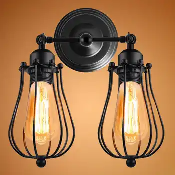 Led-uri Lumina de Perete Retro Loft Industrial Lampă de Perete Negru Vintage E27 Lampă de Perete Sconces Industriale corp de Iluminat Interior (nu Bec)