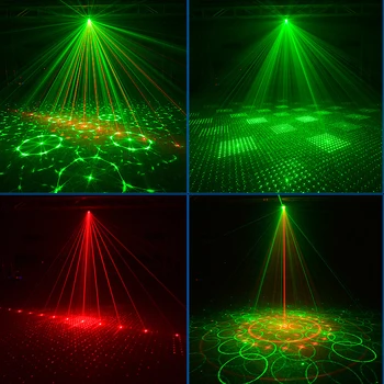 Led-uri Lumina Disco Lumini de Scena de Control Vocal de Muzică Laser Proiector Lumini 60 Modurile RGB Efect de Lampă Pentru Party Show cu Controler