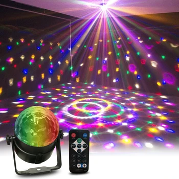Led-uri Lumina Disco Lumini de Scena DJ Disco Ball Sunet Activat Laser Proiector Efect Lampa Muzica de Petrecere de Crăciun
