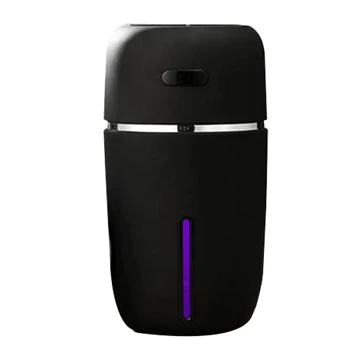 LED-uri portabile Umidificator de Aer, Ulei Esential de Difuzor,Masina si Casa cu Ultrasunete Aromoterapie Difuzor USB,Negru
