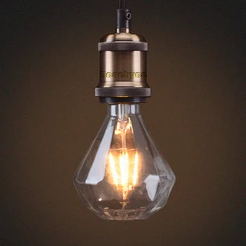 LED-uri în Formă de Diamant G95 Vintage Edison Lumina 220V E27 Alb Cald bec Led Retro