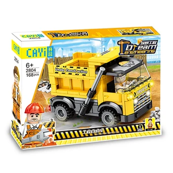 LegoINGly Jucării Mici Particule Blocuri de Inginerie Serie de Auto-Dumping Camion Asamblare DIY Creative Kit pentru Copii