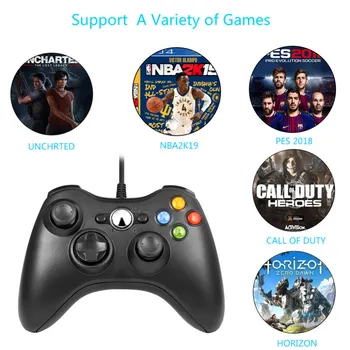 Leioua Gamepad-uri De Xbox 360 Joystick USB Cablu Joypad Gamepad Controller Pentru PC-ul Oficial Microsoft pentru Windows 7 8 10