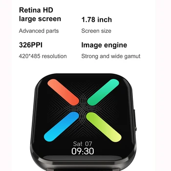 LEMFO 1.78 inch 420*485 Ecran HD ECG Smartwatch Multi-Modul Sport Tensiunii Arteriale IP68 impermeabil Ceas Inteligent pentru Android IOS