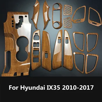 Lemn de Cereale Mașină de Fereastra Control Panel Autocolant Echipamentul de Control AC Acoperi Turnare Garnitura pentru Hyundai IX35 2010 -2013 2016 2017