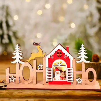 Lemn de Crăciun Ornamente de Craciun pentru Casa Reni Masa Decor de Craciun Cadouri de Crăciun Noel Navidad 2020